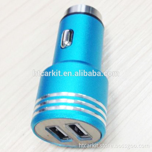 Mulit Colors Aluminum Safety Emergency Hammer 2 USB Car Charger for Iphone 6s